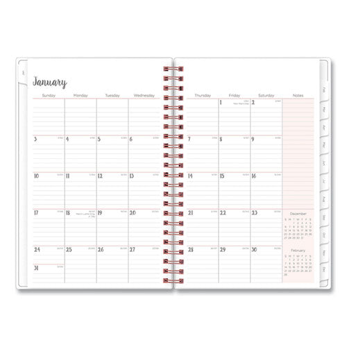 Joselyn Weekly/monthly Planner, Joselyn Floral Artwork, 8 X 5, Pink/peach/black Cover, 12-month (jan To Dec): 2023