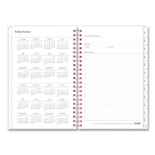 Joselyn Weekly/monthly Planner, Joselyn Floral Artwork, 8 X 5, Pink/peach/black Cover, 12-month (jan To Dec): 2023