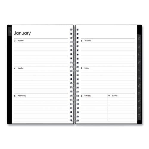 Enterprise Weekly/monthly Planner, Enterprise Formatting, 8 X 5, Black Cover, 12-month (jan To Dec): 2024