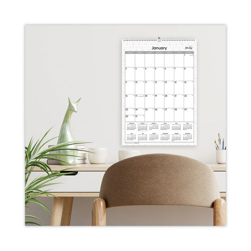 Enterprise Wall Calendar, Enterprise Geometric Artwork, 12 X 17, White/gray Sheets, 12-month (jan To Dec): 2023