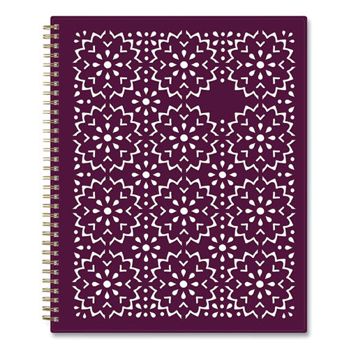 Gili Weekly/monthly Planner, Gili Jewel Tone Artwork, 11 X 8.5, Plum Cover, 12-month (jan To Dec): 2024