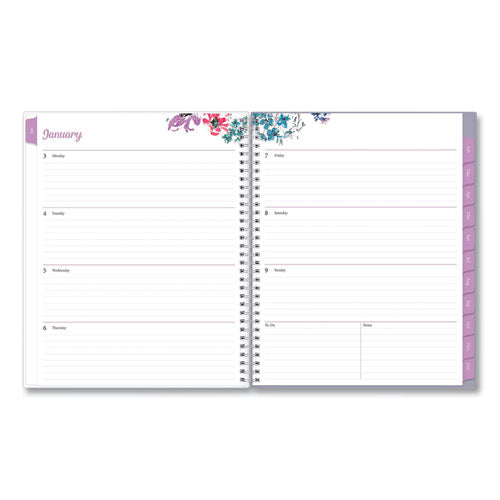 Laila Create-your-own Cover Weekly/monthly Planner, Wildflower Artwork, 11 X 8.5, Purple/blue/pink, 12-month (jan-dec): 2024