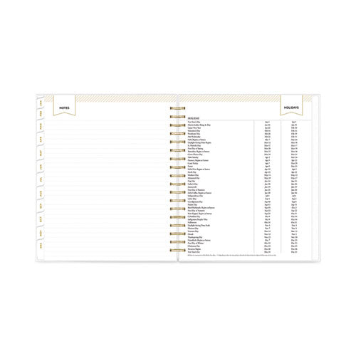 Day Designer Daily/monthly Frosted Planner, Rugby Stripe Artwork, 10x8, Black/white Cover, 12-month (july To June): 2022-2023