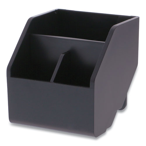 Konnect Desktop Organizer Short Storage Bin, 3.4" X 3.5" X 3.5", Black