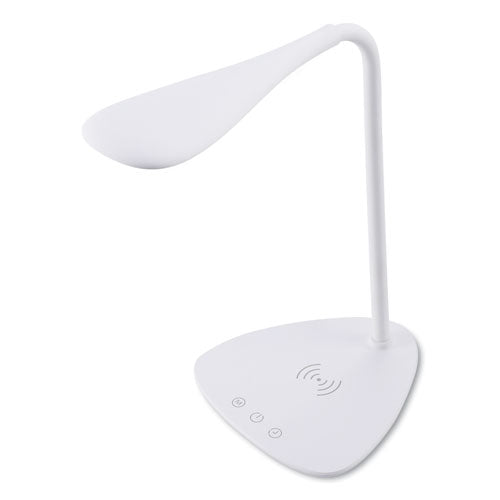 Flexible Wireless Charging Led Desk Lamp, 12.88" High, White