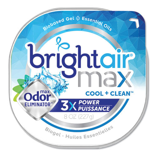 Max Odor Eliminator Air Freshener, Cool And Clean, 8 Oz Jar