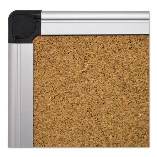 Value Cork Bulletin Board With Aluminum Frame, 24 X 36, Natural Surface, Silver Aluminum Frame