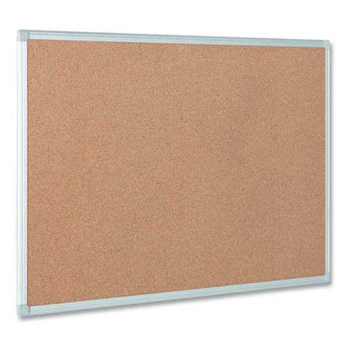 Earth Cork Board, 36 X 24, Natural Surface, Silver Aluminum Frame