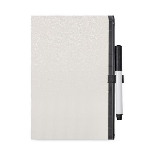 Magnetic Dry Erase Board, 11 X 14, White Surface, Black Plastic Frame