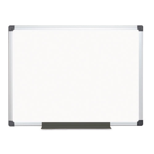 Porcelain Value Dry Erase Board, 48 X 96, White Surface, Silver Aluminum Frame