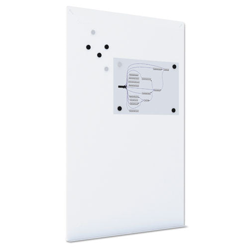 Magnetic Dry Erase Tile Board, 38.5 X 58, White Surface