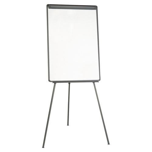 Basic Tripod Melamine Presentation Easel, 22.5 X 42, White/black