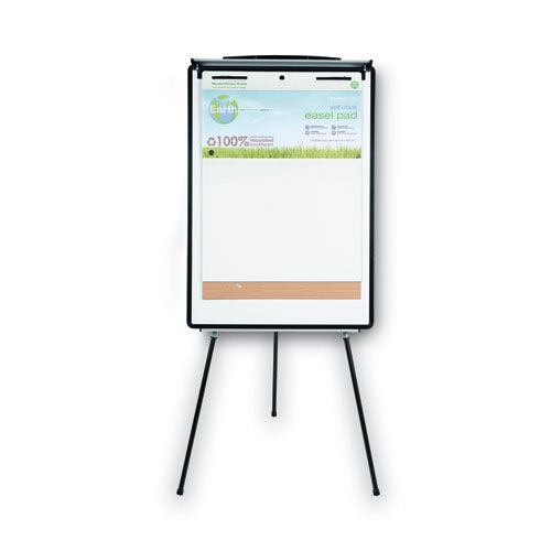 Magnetic Gold Ultra Dry Erase Tripod Easel With Extension Arms, 32" To 72", Black/silver