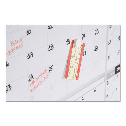 Magnetic Dry Erase Calendar Board, 12 Month, 36 X 24, White Surface, Silver Aluminum Frame