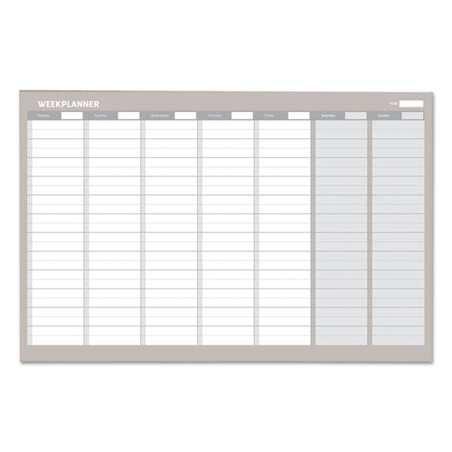 Magnetic Dry Erase Calendar Board, 12 Month, 36 X 24, White Surface, Silver Aluminum Frame