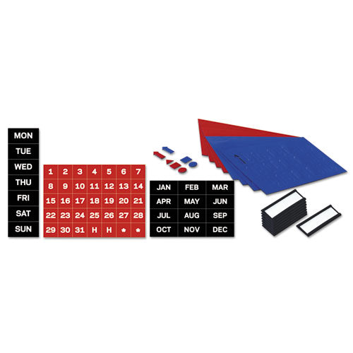 Gridded Magnetic Steel Dry Erase Planning Board With Accessories, 1 X 2 Grid, 48 X 36, White Surface, Silver Aluminum Frame