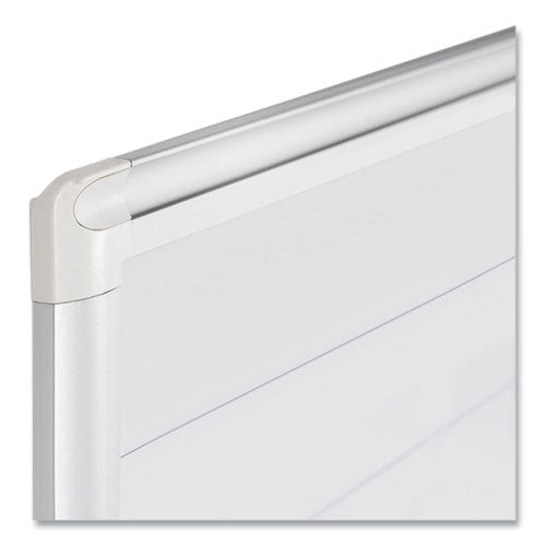 Ruled Magnetic Steel Dry Erase Planning Board, 48 X 36, White Surface, Silver Aluminum Frame