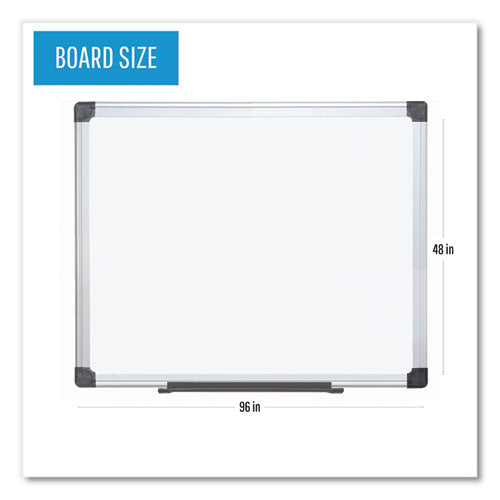 Value Lacquered Steel Magnetic Dry Erase Board, 96 X 48, White Surface, Silver Aluminum Frame