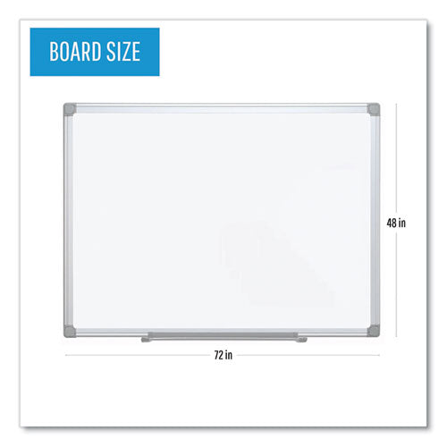 Earth Silver Easy-clean Dry Erase Board, Reversible, 72 X 48, White Surface, Silver Aluminum Frame