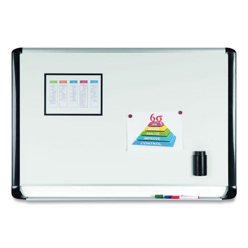 Pure Platinum Magnetic Dry Erase Board, 96 X 48, White Surface, Silver/black Aluminum Frame