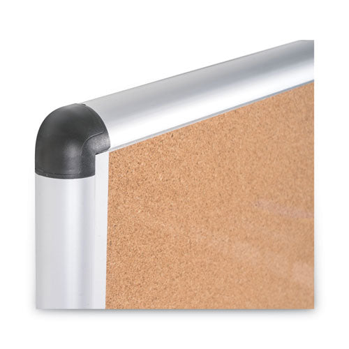 Slim-line Enclosed Cork Bulletin Board, One Door, 47 X 38, Cork Surface, Aluminum Frame