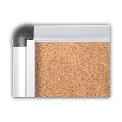 Slim-line Enclosed Cork Bulletin Board, One Door, 47 X 38, Cork Surface, Aluminum Frame