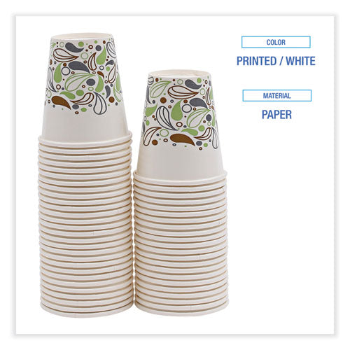 Vasos fríos de papel impreso Deerfield, 12 oz, 50 vasos/manguito, 20 manguitos/cartón