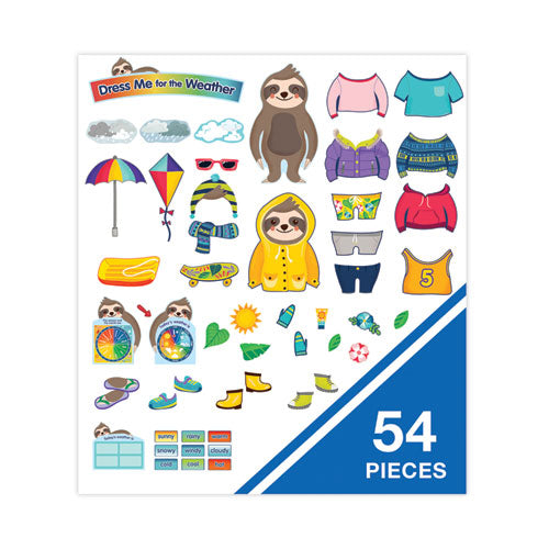 Curriculum Bulletin Board Set, Dress Me For The Weather, 54 Pieces