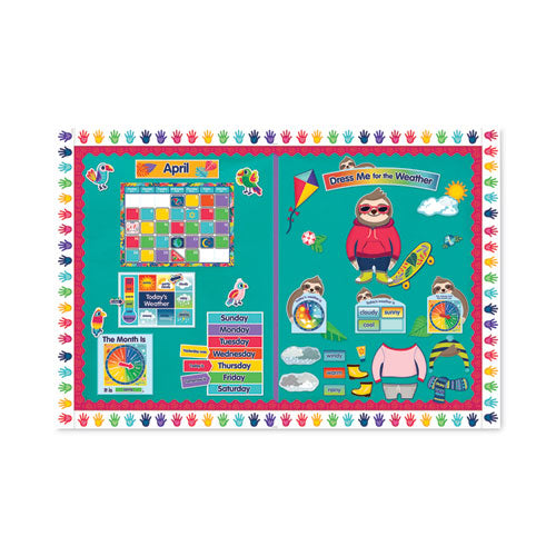 Curriculum Bulletin Board Set, Dress Me For The Weather, 54 Pieces