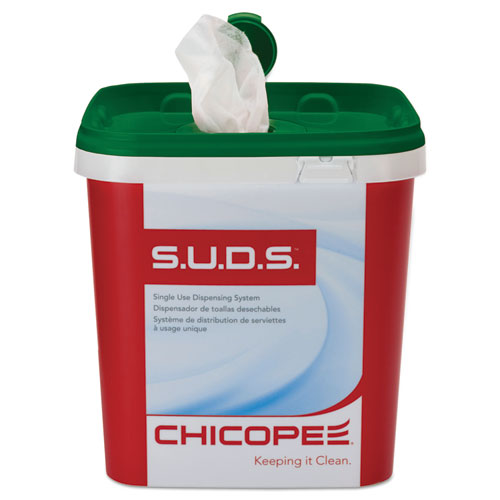 S.u.d.s. Single Use Dispensing System Towels For Quat, 1-ply, 10 X 12, Unscented, White, 110/roll, 6 Rolls/carton