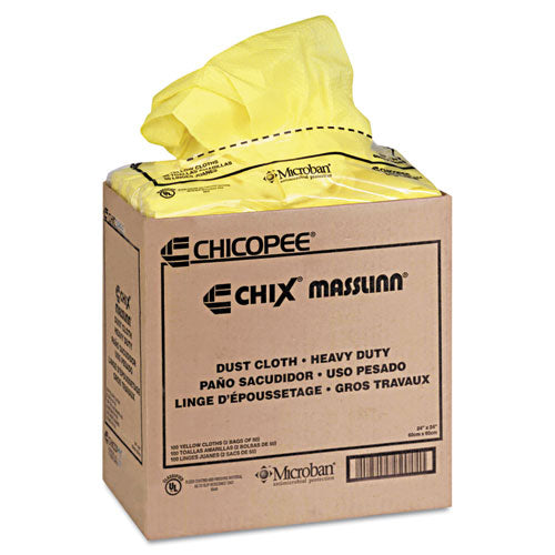 Paños para polvo Masslinn, 1 capa, 24 x 24, sin perfume, amarillo, 30/bolsa, 5 bolsas/caja