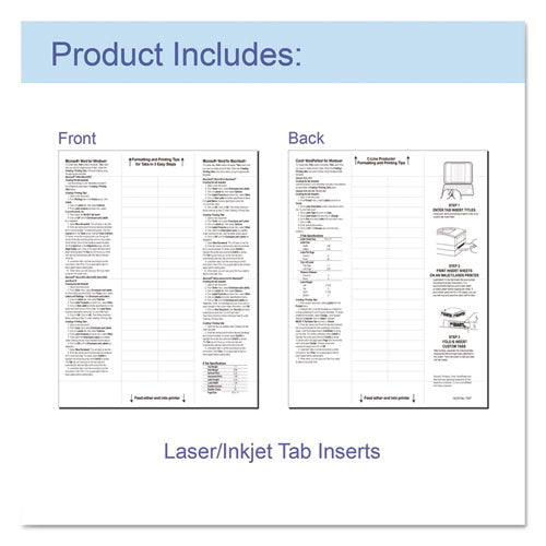 Sheet Protectors With Index Tabs, Clear Tabs, 2", 11 X 8.5, 8/set