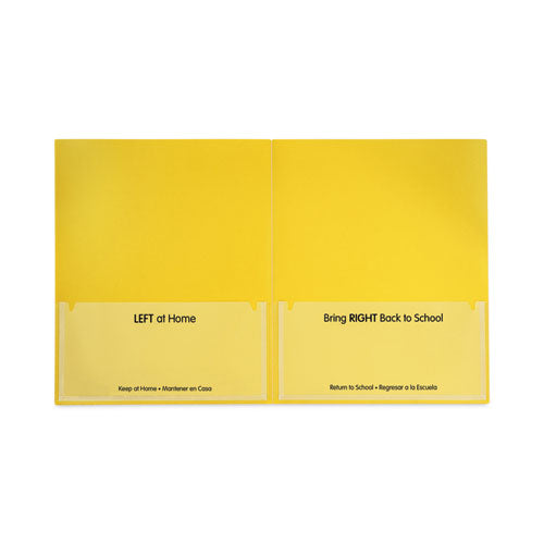Classroom Connector Folders, 11 X 8.5, Yellow, 25/box