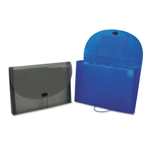 Expanding Files, 1.63" Expansion, 7 Sections, Cord/hook Closure, 1/6-cut Tabs, Letter Size, Blue