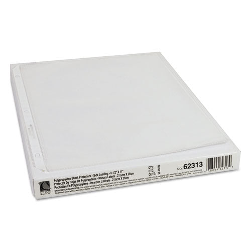 Side Loading Polypropylene Sheet Protectors, Clear, 2", 11 X 8.5, 50/box