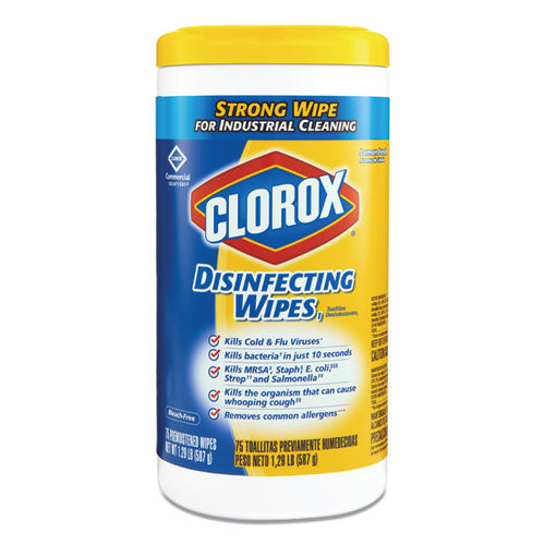 Disinfecting Wipes, 1-ply, 7 X 8, Fresh Scent, White, 35/canister, 12 Canisters/carton