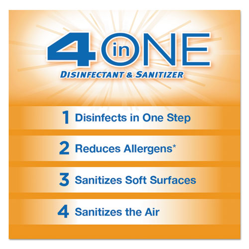 4-in-one Disinfectant And Sanitizer, Citrus, 14 Oz Aerosol Spray, 12/carton