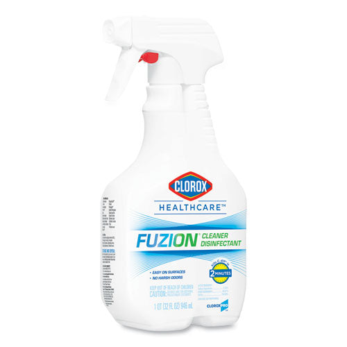 Fuzion Cleaner Disinfectant, Unscented, 32 Oz Spray Bottle, 9/carton