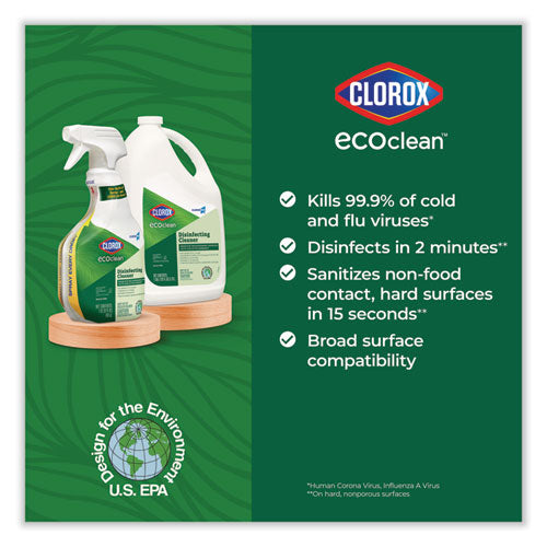 Clorox Pro Ecoclean Disinfecting Cleaner, Unscented, 32 Oz Spray Bottle, 9/carton