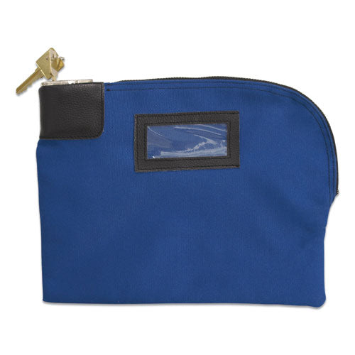 Fabric Deposit Bag, Vinyl, 6 X 11 X 1, Blue