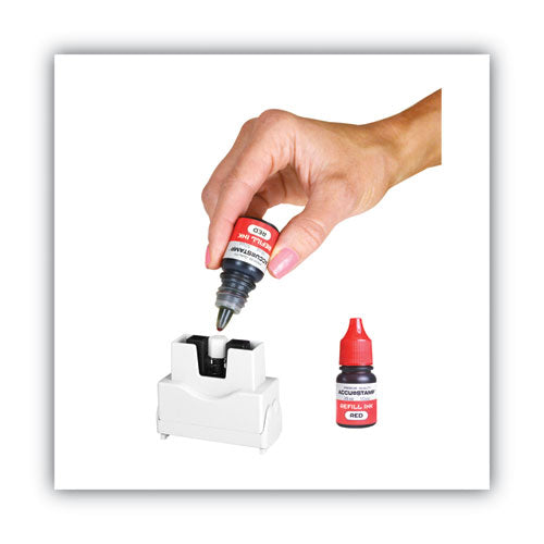 Accu-stamp Gel Ink Refill, 0.35 Oz Bottle, Red