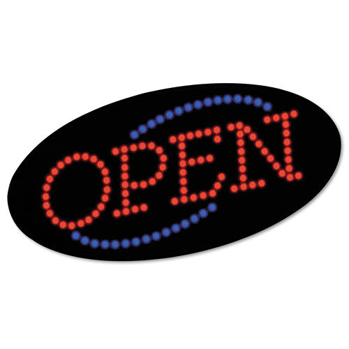 Led Open Sign, 10.5 X 20.13, Red And Blue Graphics