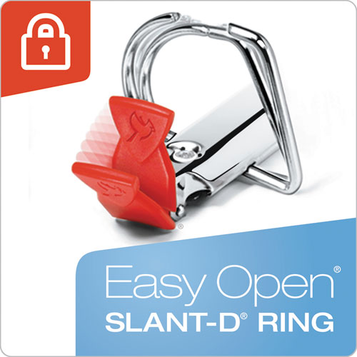 Freestand Easy Open Locking Slant-d Ring Binder, 3 Rings, 3" Capacity, 11 X 8.5, White