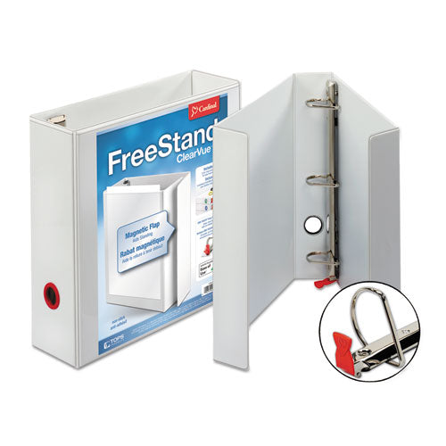 Freestand Easy Open Locking Slant-d Ring Binder, 3 Rings, 3" Capacity, 11 X 8.5, White