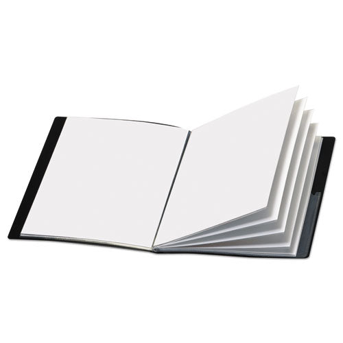 Showfile Display Book With Custom Cover Pocket, 12 Letter-size Sleeves, Black