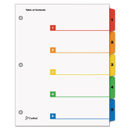 Onestep Printable Table Of Contents And Dividers, 26-tab, A To Z, 11 X 8.5, White, Assorted Tabs, 1 Set