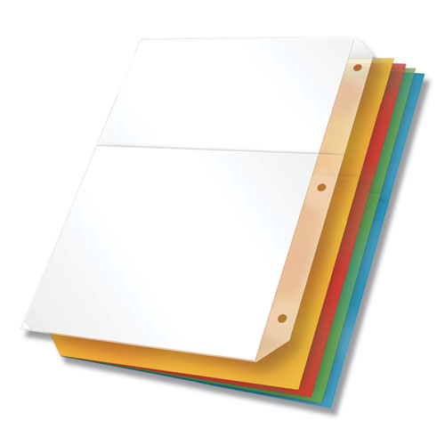 Poly Ring Binder Pockets, 8.5 X 11, Clear, 5/pack