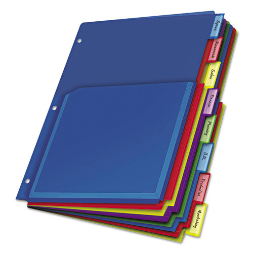 Expanding Pocket Index Dividers, 5-tab, 11 X 8.5, Assorted, 1 Set