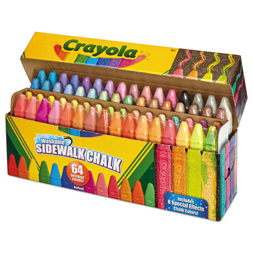 Ultimate Sidewalk Chalk, 4" X 0.5" Diameter, 60 Assorted Colors, 64/set
