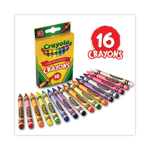 Classic Color Crayons, Peggable Retail Pack, 16 Colors/pack